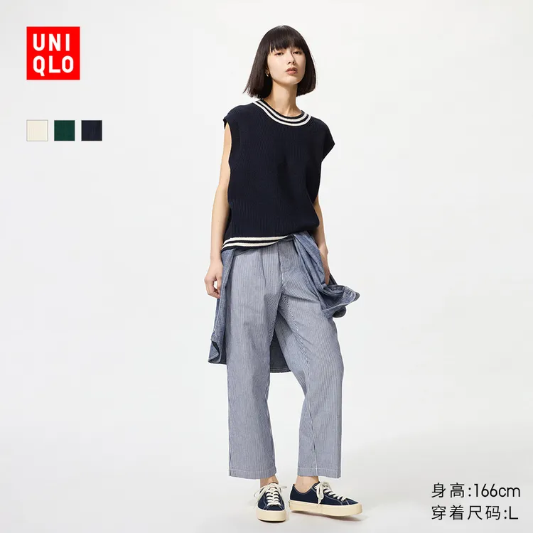 优衣库女装圆领背心/学院风日杂风478328