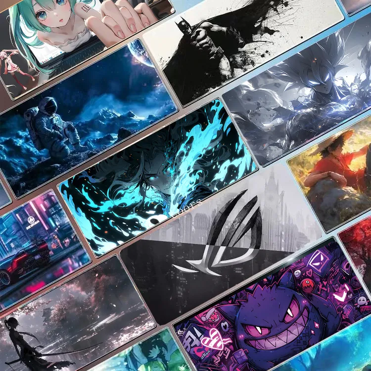 二次元动漫超大号鼠标垫男生电竞游戏专用鼠标键盘滑鼠垫加厚桌垫