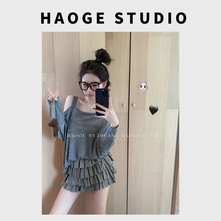 浩哥严选●半身裙预C5BSQ4104A高腰时尚格子设计感显瘦小众版短款