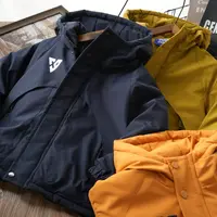 秋冬休闲男童连帽棉服中大童厚实拉链外套儿童户外24505