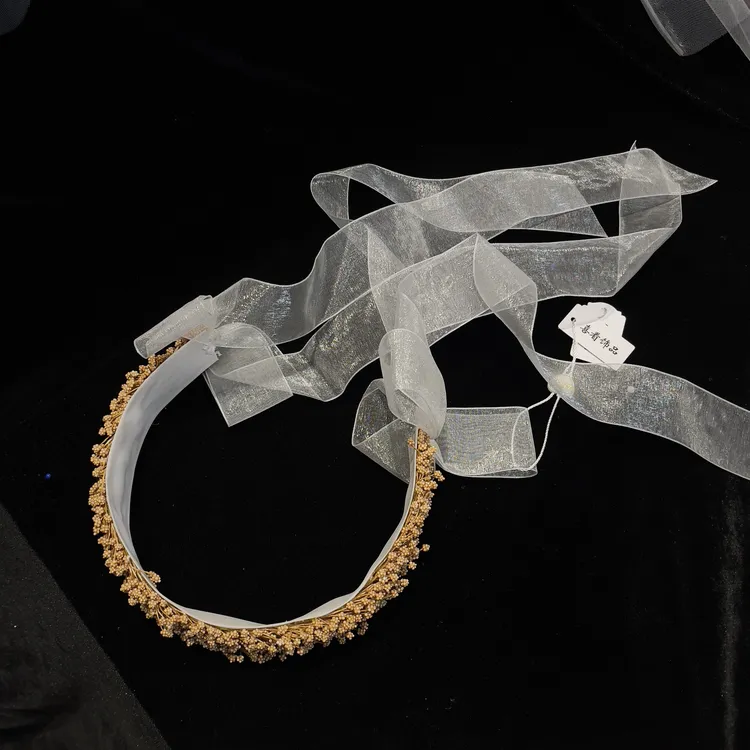 喜看手作法式复古重工流苏发箍婚纱拍照小众新娘头饰