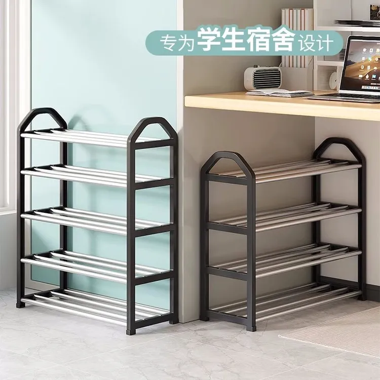 鞋架子多层家用学生宿舍不锈钢入户门出租房鞋柜家用门口置物架