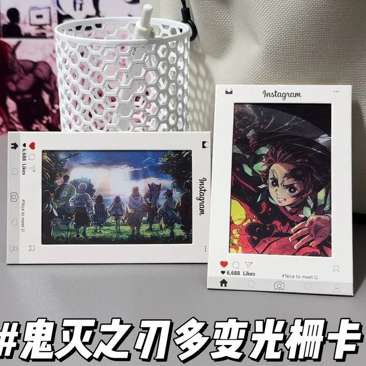 鬼灭之刃九大柱多变光栅卡九大柱主角团周边动漫挂件送朋友小礼物