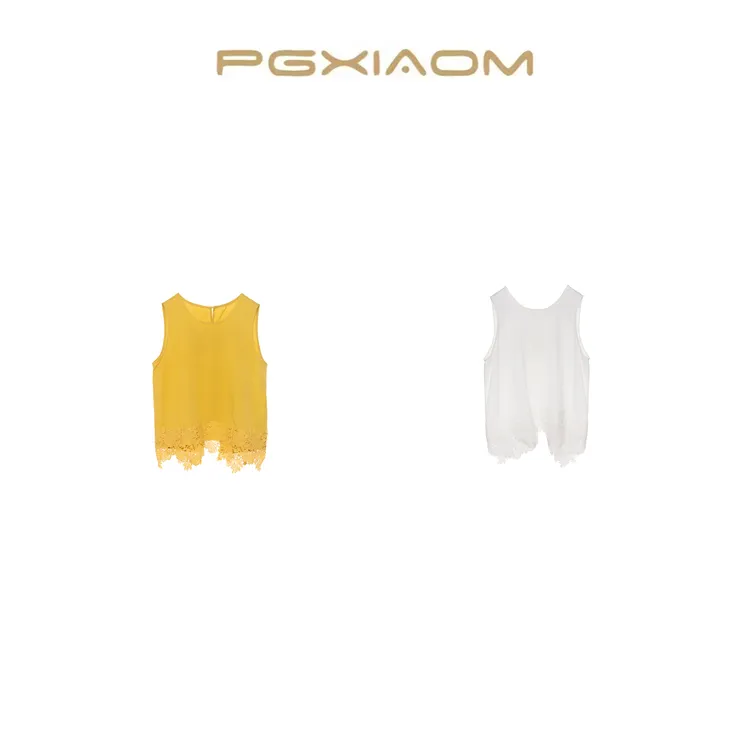 【PGXIAOM】润秀定制黄  白两色蕾丝花边小上衣SY4294             