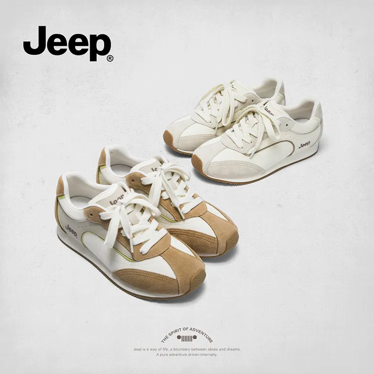 【Jeep/吉普】时尚德训鞋2025新款复古休闲高颜值轻便软底百搭单鞋