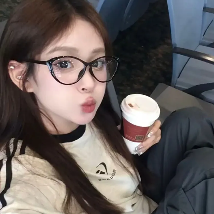 爱了!早八出行必备猫眼近视眼镜女可配度数轻颜显脸瘦素颜平光镜