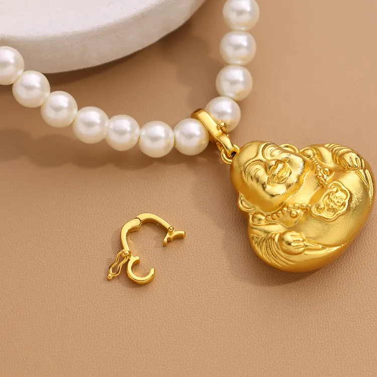 新款18k珠万能扣头可打开卡扣吊坠扣头项链挂件DIY多功能扣头配件