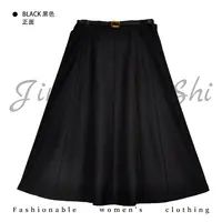 纯色法式百褶A字裙-有里衬 中年妈妈时尚百搭裙5106