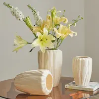【七呀】陶瓷花瓶摆件客厅插花水培鲜花高级感轻奢奶油风装饰陶罐
