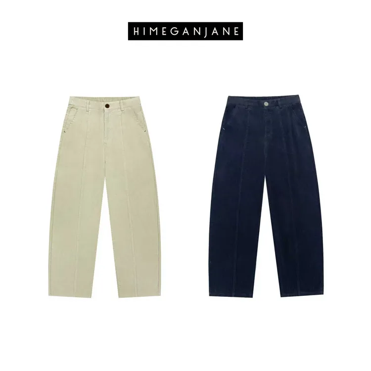 HIMEGANJANE “复古美学”100棉灯芯绒通勤休闲长裤NU185