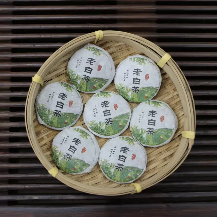 福鼎高山老白茶寿眉紧压纽扣茶耐泡焖煮独立便携包装
