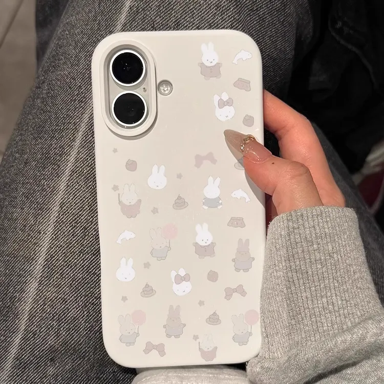 米菲兔子适用于情侣iPhone16苹果15卡通手机壳17promax液态高级感