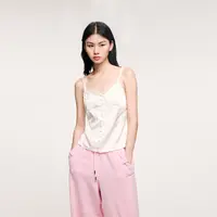 UOOYAA/乌丫2025冬季新款蕾丝拼接提花吊带UY25432B146195