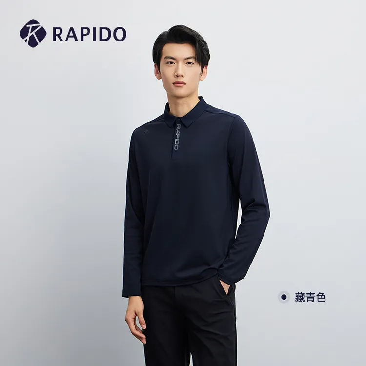 【新】RAPIDO雳霹道2025年秋冬男士微磨毛休闲长袖POLO衫CN5941E03