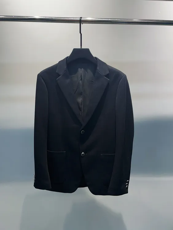特惠2025春秋免烫处理秋季平驳领常规西服上装简约男式休闲上衣