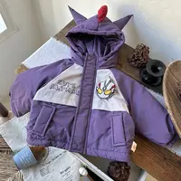 【现货】QW255339秋冬新款儿童外套男童连帽夹棉保暖棉袄棉服
