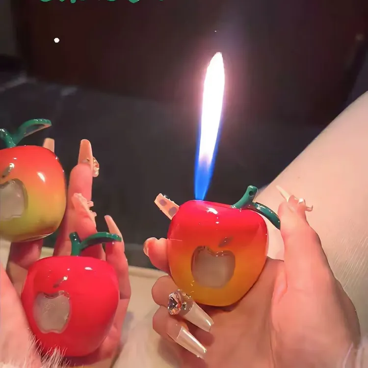 会发光的苹果充气明火闪灯网红圣诞火柴棒送男友平安夜礼物送闺蜜