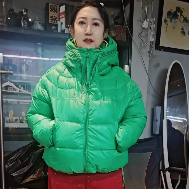 （丈母娘同款）石墨烯云绒带帽泡芙防寒服衣长60+运费补贴5米-98074