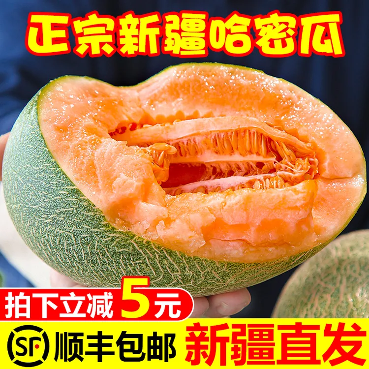 正宗新疆哈密瓜吐鲁番西州蜜25号当应季新鲜水果网纹甜瓜整箱包邮