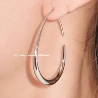 合金耳饰 Modern Hoop·脸型作弊器～小众设计百搭耳挂式圈圈耳环