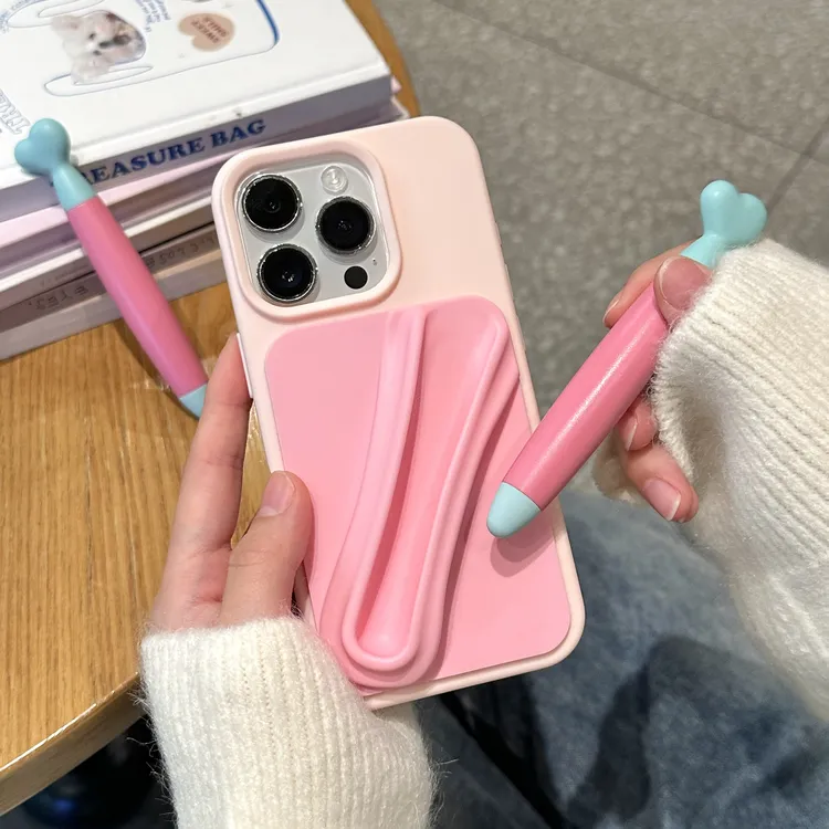 【带触屏笔软壳】适用苹果17手机壳16promax冬天防冻手13/15套14女