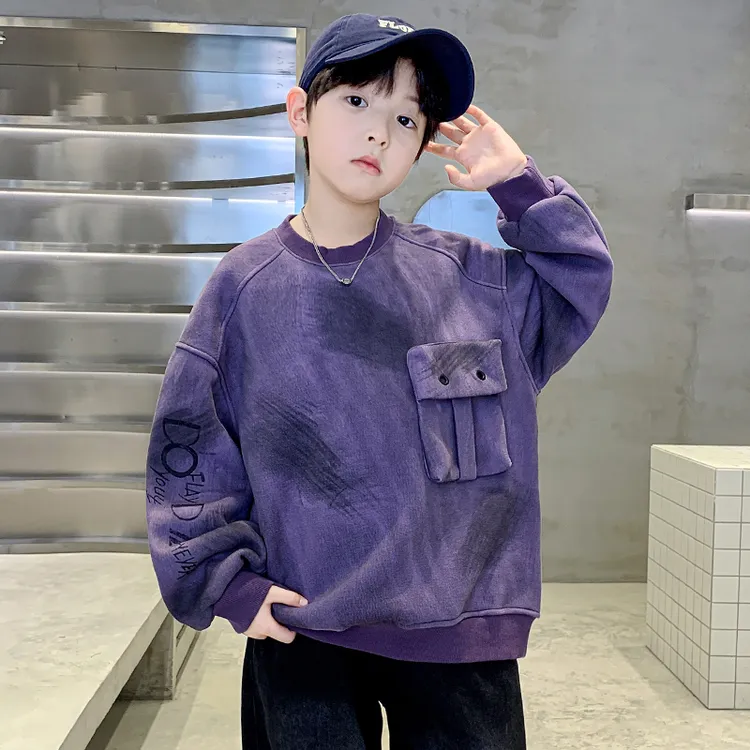 男童洋气卫衣春秋2025中大童休闲韩版上衣洋气儿童秋冬上衣韩版潮