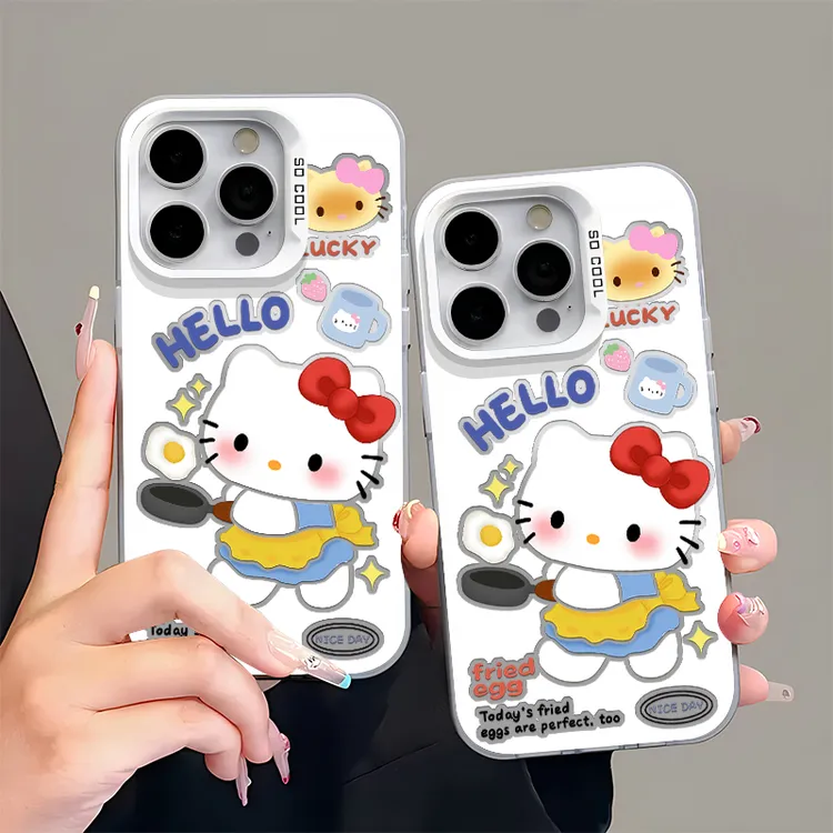 欧克里里煎蛋Kitty适用苹果17/16promax手机壳华为oppo小米15vivo