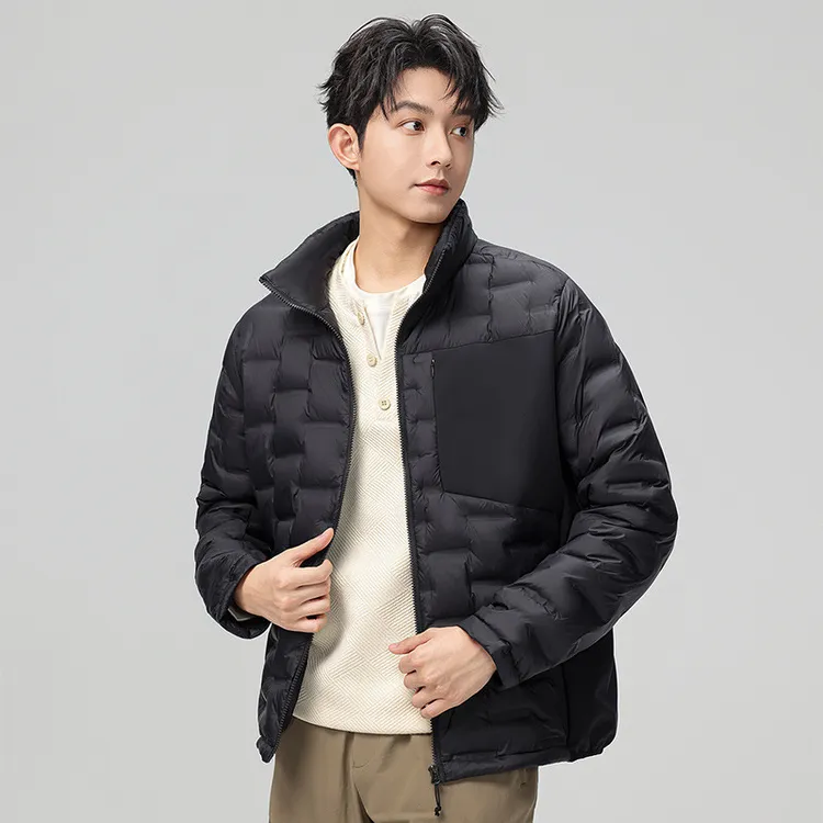 2025款立领短款保暖男士修身男装男士轻薄秋冬休闲户外时尚简约