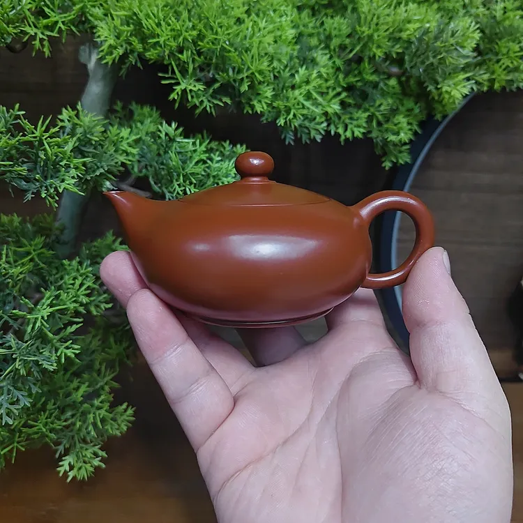 宜兴紫砂壶优质原矿朱泥大红袍手工凤雏壶小容量工夫茶具泡茶壶