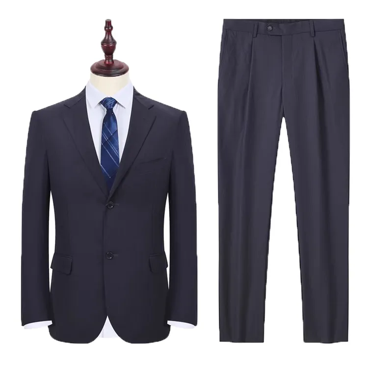 ACQ09 羊毛+羊绒 老沙家男士羊毛西服春秋套装西装二粒扣套西