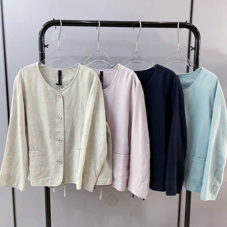 水淼2026新款-天丝麻圆领外套-2170