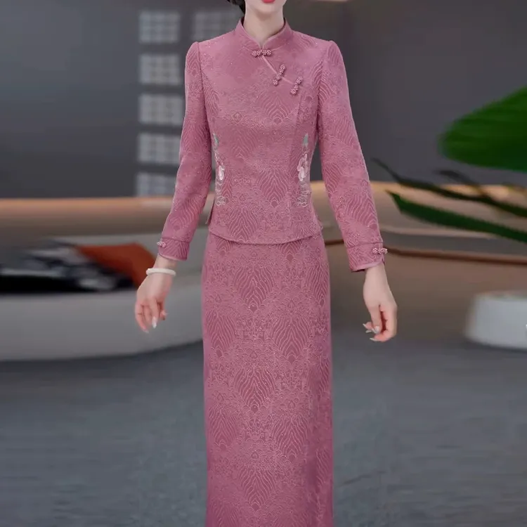 【连衣裙】DBF-25B061MJ 25年秋季时尚气质洋气显瘦假两件套连衣裙