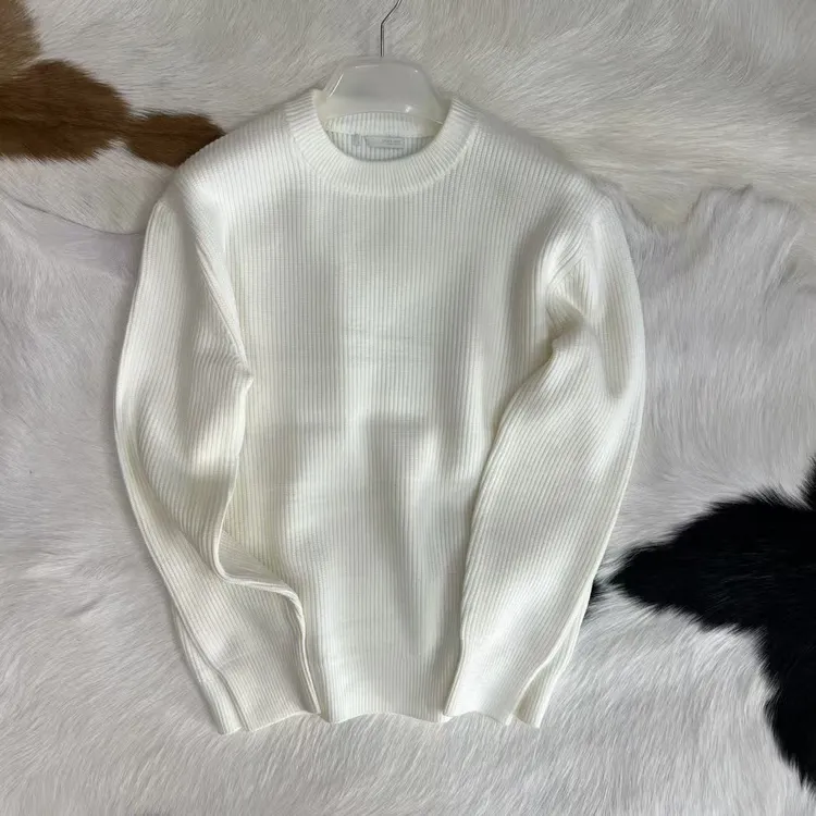 这个是真好 重磅20%羊毛69%棉 男士西班牙纯原剪标圆领针织毛衣