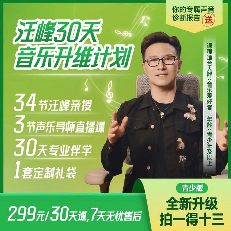 未来音乐·【汪峰教你学音乐】30天音乐升维计划青少年音乐课