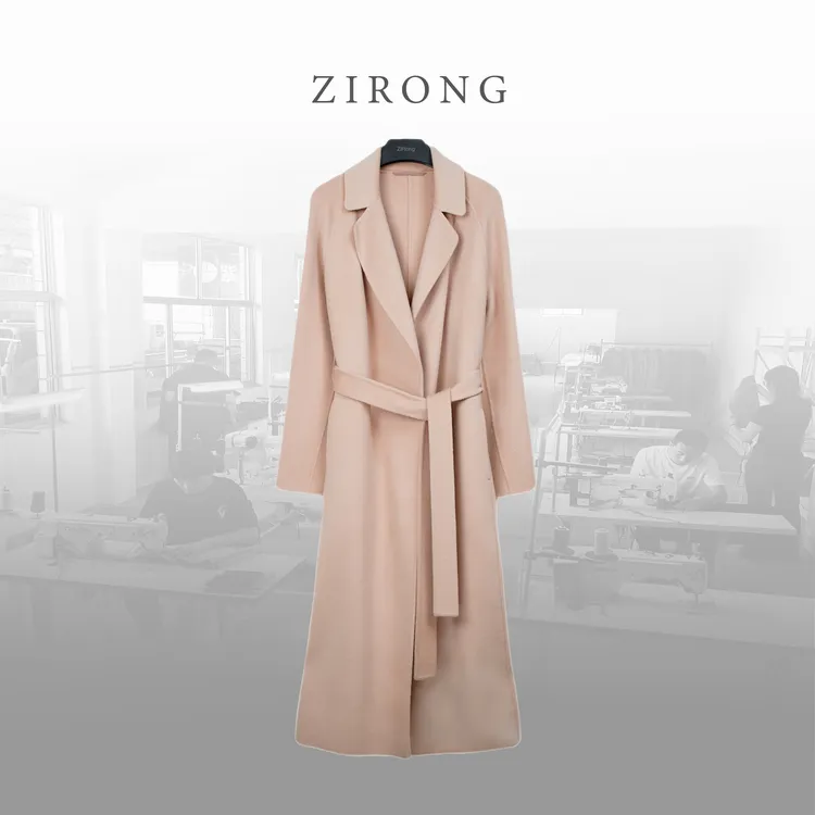 衣柜必备|斜插兜大衣|修身长款|30山羊绒气质百搭经典女毛呢大衣