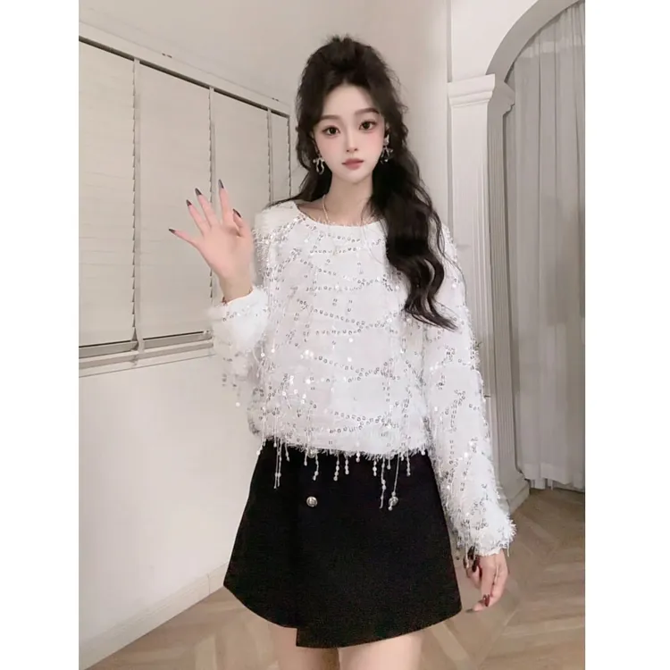 IEF/爱依服2025新款秋季设计感蕾丝梭织上衣
