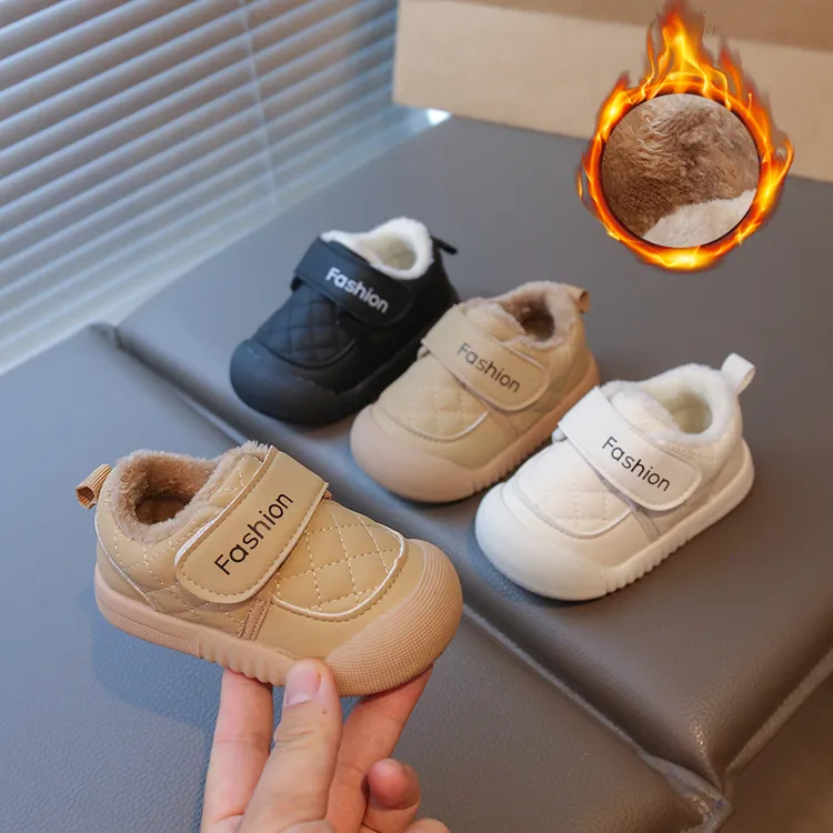 宝宝鞋子学步鞋2025秋冬加绒男童女童软底棉鞋小童幼儿婴童机能鞋