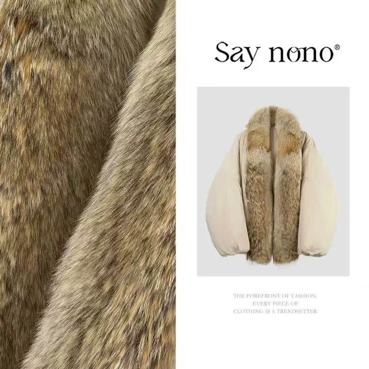 懒猫nono│Saynono 时尚进口郊狼毛毛领高级质感鹅绒服 GL1025JY