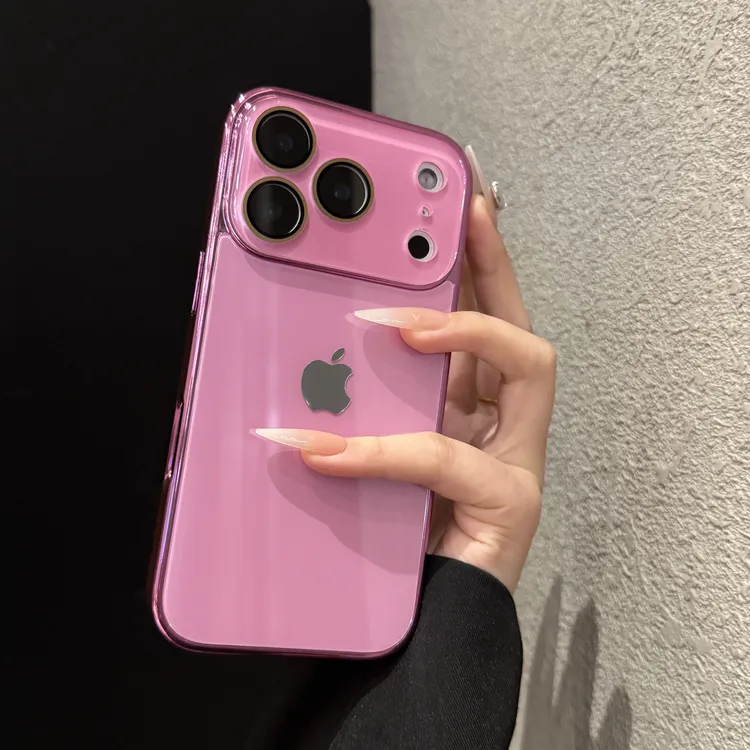 高级感电镀玻璃适用苹果17promax手机壳个性iPhone16简约15时尚14