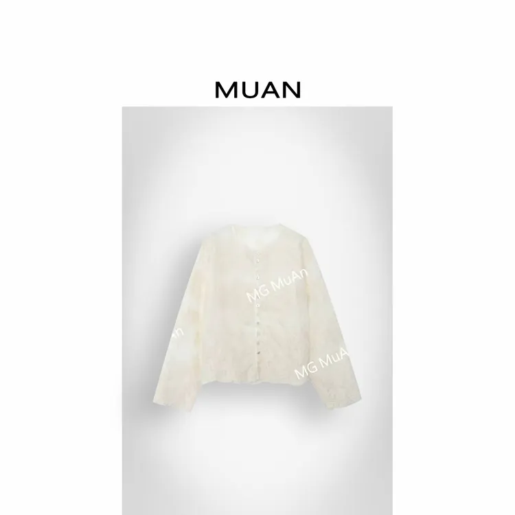 木岸MUAN:《浮生若梦衬衫》定制镂空天丝百搭上衣衬衫女MG-F8077