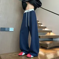 美式休闲马吉拉春秋季运动卫裤男国潮夏季弯刀裤男女情侣高街裤子