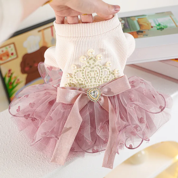 PETCIRCLE/宠物圈狗狗韩版重工奢华安妮公主婚纱裙泰迪比熊衣服