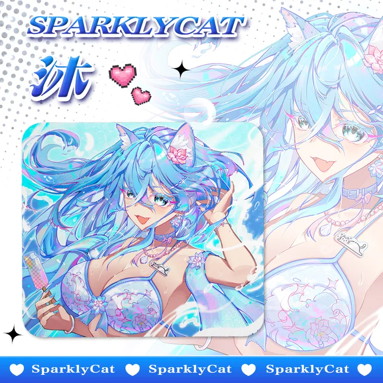 闪闪猫「沐」猫女系列类G-SR-SE炽亲肤二次元电竞游戏鼠标垫