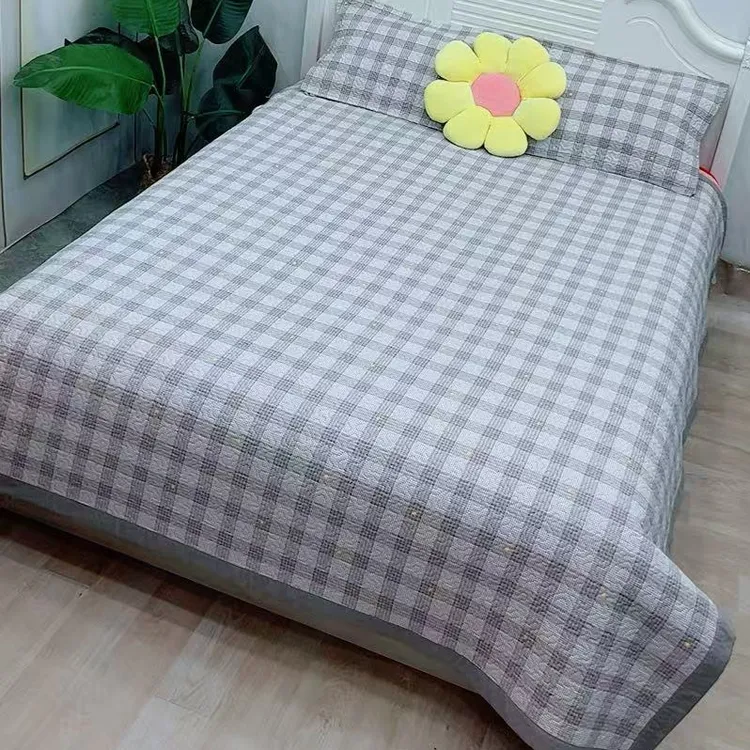 【粉丝福利】床盖双面夹棉合格品田园风大床多功能不起球不缩水