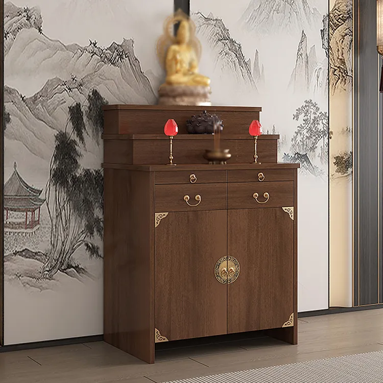 实木佛龛立柜新中式供桌供佛柜家用观音神台财神爷香案台神龛贡台