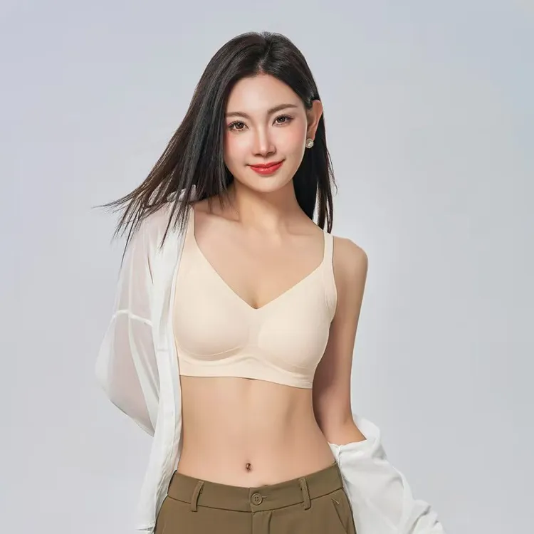 果冻条无痕薄款文胸聚拢防下垂裸感内衣性感U型美背舒适一片式bra