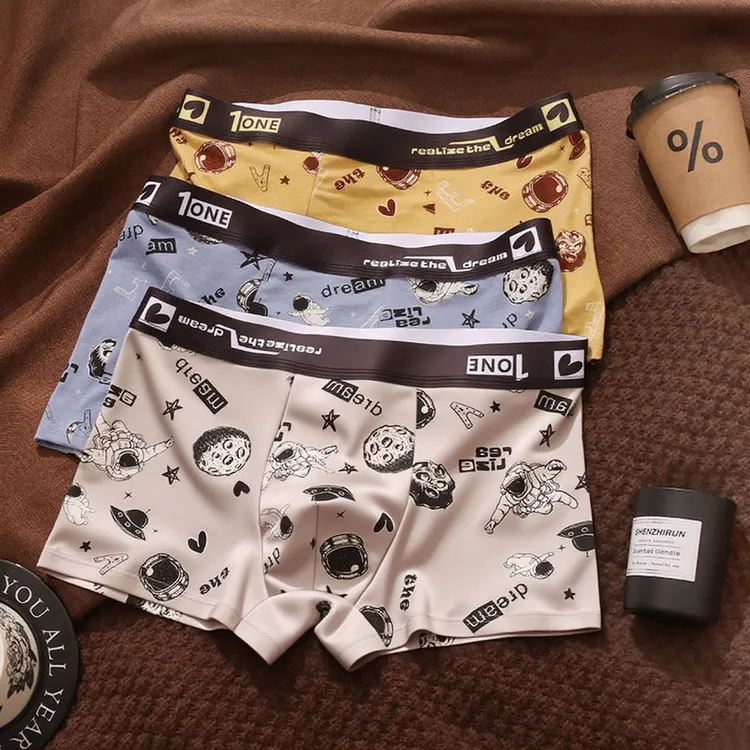 男印花卡通动漫中弹纯棉睡裤成人通用内裤夏季时尚舒适男士