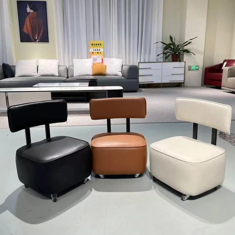 万向轮客厅溜溜换鞋椅子轻奢家用换鞋滑轮凳子旋转矮凳溜溜椅