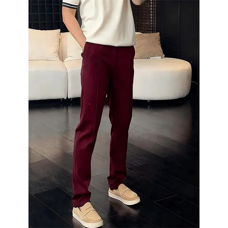 宽松百搭休闲裤男士2025秋冬百搭气质小直筒裤净版潮流运动风卫裤