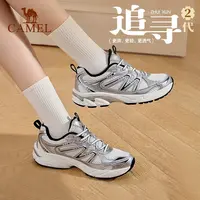 骆驼追寻2代慢跑鞋女网面透气增高复古休闲鞋耐磨减震回弹运动鞋